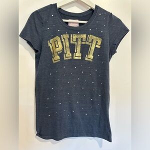Pitt Panthers x Pink embellished T shirt